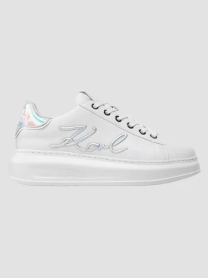 KARL LAGERFELD Białe sneakersy damskie KAPRI Signia Lace Lthr