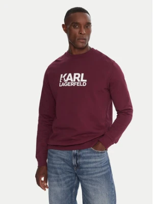 KARL LAGERFELD Bluza 705091 554917 Bordowy Regular Fit