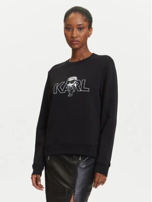 KARL LAGERFELD Bluza A3W20056 Czarny Regular Fit