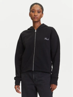 KARL LAGERFELD Bluza A3W20067 Czarny Regular Fit
