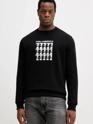 Karl Lagerfeld bluza bawełniana męska kolor czarny z nadrukiem 554917.705402