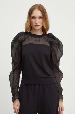 Karl Lagerfeld bluza damska kolor czarny gładka 245W1807