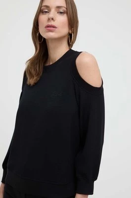 Karl Lagerfeld bluza damska kolor czarny gładka