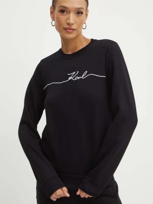 Zdjęcie produktu Karl Lagerfeld bluza damska kolor czarny z aplikacją 245W1806