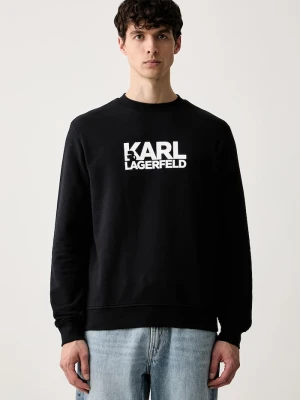 Karl Lagerfeld bluza męska bawełniana granatowy