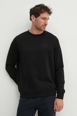 Karl Lagerfeld bluza męska kolor czarny melanżowa