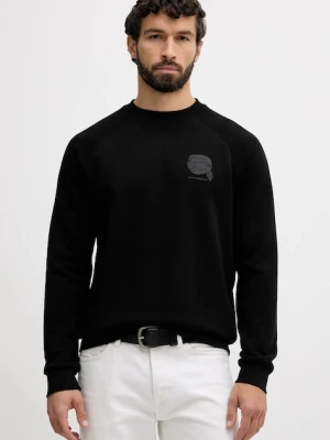 Karl Lagerfeld bluza męska kolor czarny z nadrukiem 554910.705010