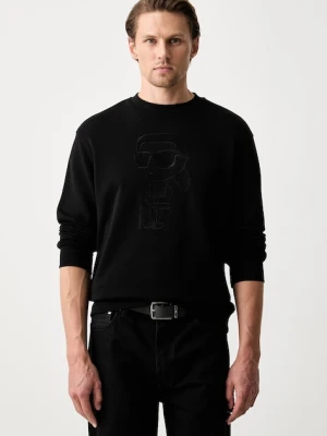 Karl Lagerfeld bluza męska z bawełną czarny