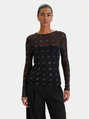 KARL LAGERFELD Bluzka B1W17024 Czarny Slim Fit