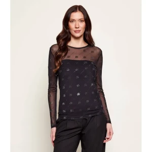 Karl Lagerfeld Bluzka Rhinestone | Slim Fit