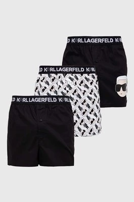 Karl Lagerfeld bokserki bawełniane 3-pack kolor czarny