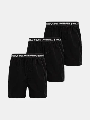 Karl Lagerfeld bokserki bawełniane 3-pack kolor czarny A1M47116