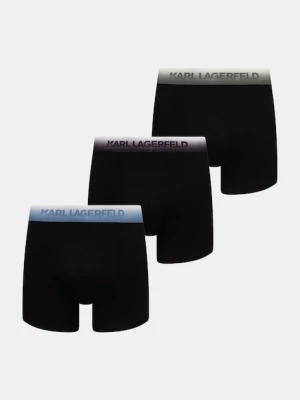 Karl Lagerfeld bokserki dopasowane męskie bawełniane z elastanem 3-pack czarny