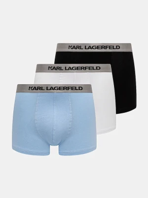 Karl Lagerfeld bokserki dopasowane męskie bawełniane z elastanem 3-pack niebieski