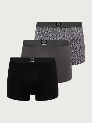 Karl Lagerfeld bokserki dopasowane męskie bawełniane z elastanem 3-pack szary