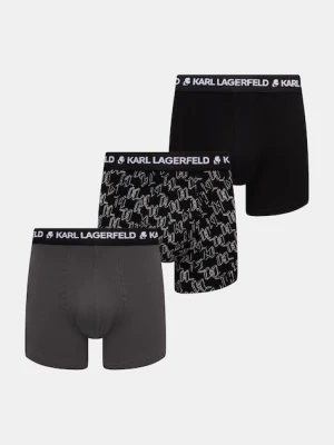 Karl Lagerfeld bokserki dopasowane męskie bawełniane z elastanem MONOGRAM 3-pack