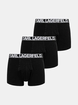 Karl Lagerfeld bokserki męskie bawełniane z elastanem 3-pack czarny