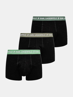 Karl Lagerfeld bokserki męskie bawełniane z elastanem 3-pack czarny