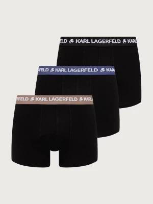 Karl Lagerfeld bokserki męskie bawełniane z elastanem 3-pack czarny