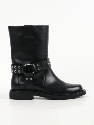 Karl Lagerfeld botki damskie skórzane Sadie czarny