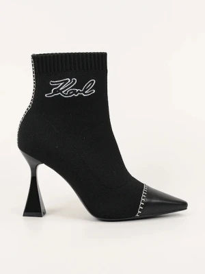 Karl Lagerfeld botki DEBUT II damskie kolor czarny na słupku KL32062