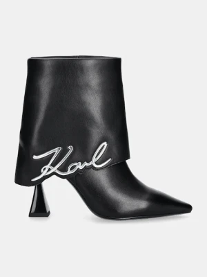 Karl Lagerfeld botki DEBUT II damskie kolor czarny na szpilce KL32044A