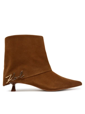 KARL LAGERFELD Botki KL30142 Brązowy