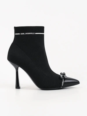 Karl Lagerfeld botki na szpilce damskie Pandara czarny