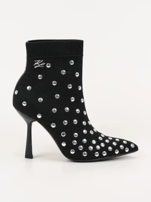 Karl Lagerfeld botki PANDARA damskie kolor czarny na szpilce KL31367