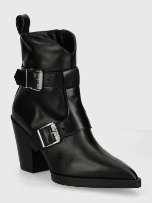 Karl Lagerfeld botki skórzane KOWBOY