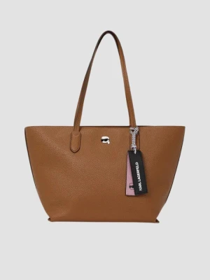 KARL LAGERFELD Brązowa shopperka Ikon Pebble