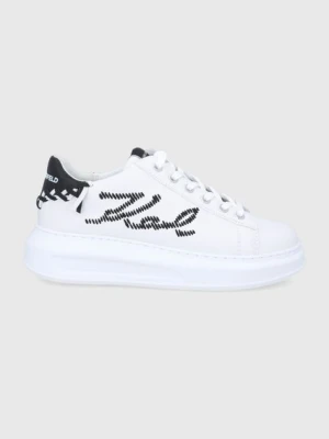 Karl Lagerfeld buty skórzane KAPRI KL62572.010 kolor biały