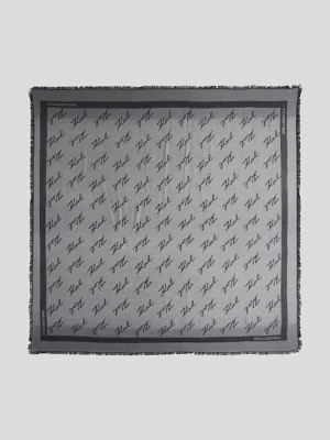 Karl Lagerfeld chusta damska kolor czarny A3W33048
