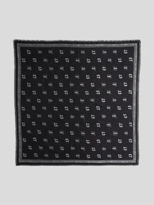 Karl Lagerfeld chusta damska kolor czarny wzorzysta A3W33068