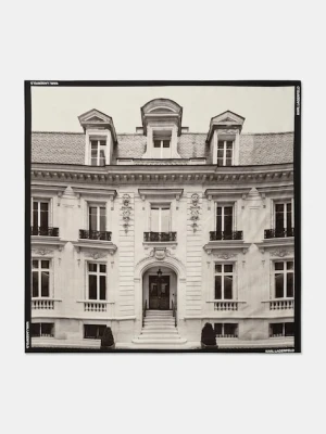 Karl Lagerfeld chusta jedwabna RSG MAISON damska kolor czarny wzorzysta A4W33138