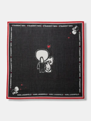 Karl Lagerfeld chusta z dodatkiem jedwabiu IKON VALENTINE