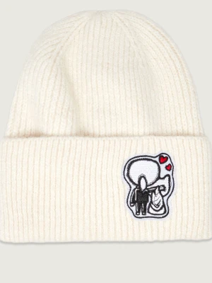 Karl Lagerfeld Czapka Ikon | z dodatkiem wełny ecru