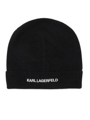 Karl Lagerfeld Czapka k/essential beanie | z dodatkiem wełny i kaszmiru