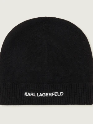 Karl Lagerfeld Czapka k / essential beanie | z dodatkiem wełny i kaszmiru
