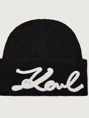 Karl Lagerfeld Czapka k/signature | z dodatkiem wełny