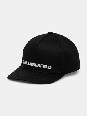 Karl Lagerfeld czapka z daszkiem bawełniana czarny