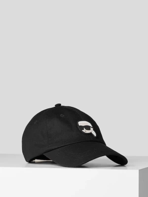 Karl Lagerfeld czapka z daszkiem bawełniana czarny
