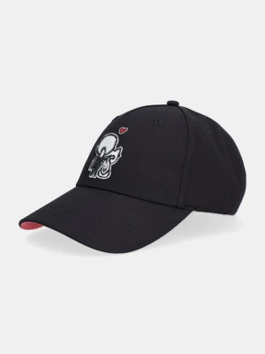 Karl Lagerfeld czapka z daszkiem bawełniana IKON kolor czarny B1W33096