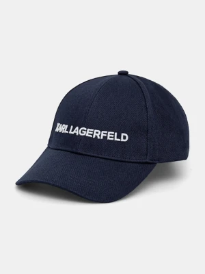 Karl Lagerfeld czapka z daszkiem bawełniana K/ESSENTIAL