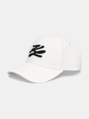 Karl Lagerfeld czapka z daszkiem damska bawełniana K/AUTOGRAPH