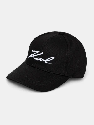 Karl Lagerfeld czapka z daszkiem damska bawełniana K/SIGNATURE