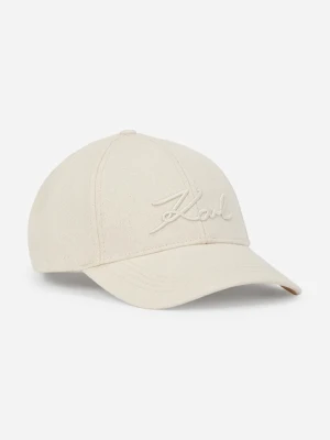 Karl Lagerfeld czapka z daszkiem damska bawełniana K/SIGNATURE