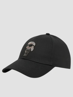 KARL LAGERFELD Czapka z daszkiem damska z cyrkonami Ikon