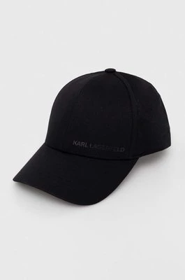 Karl Lagerfeld czapka z daszkiem kolor czarny 542123.805626