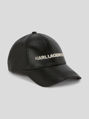 Karl Lagerfeld czapka z daszkiem kolor czarny z aplikacją A3W33140